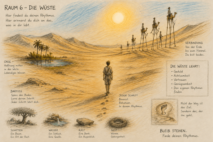 Die Wüste – Illustration aus Bleib stehen